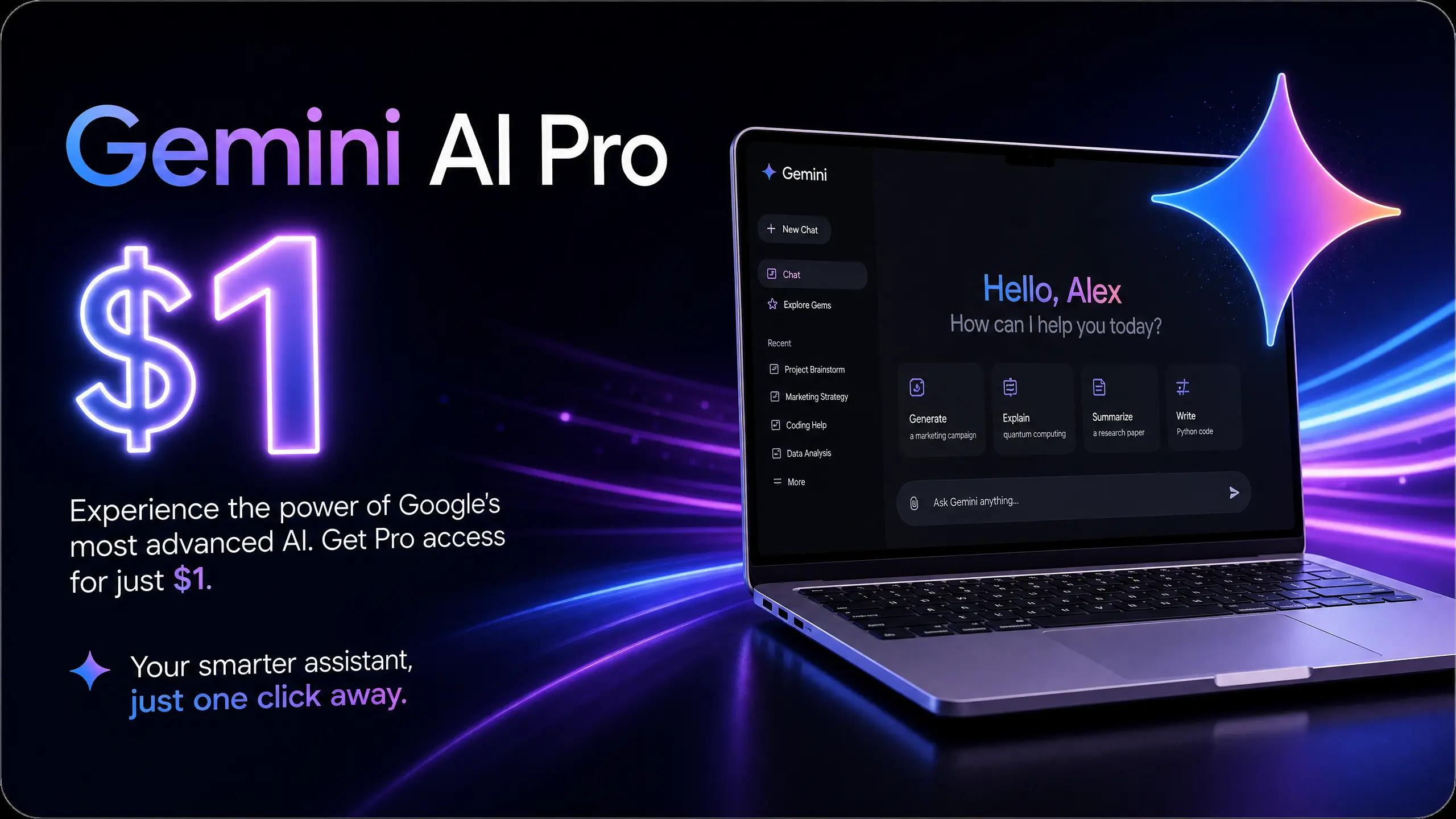 Gemini AI Pro $1